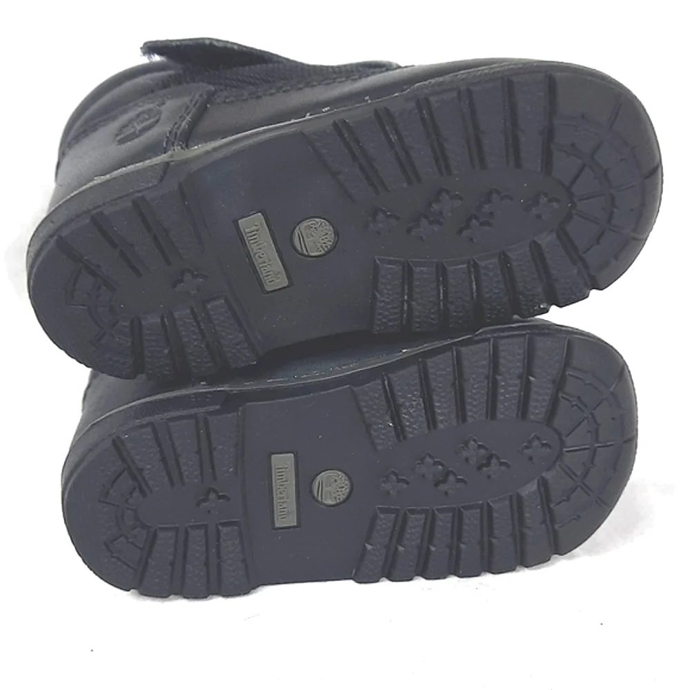 Timberland Baby Hightop Shoes Boots Sneakers Size 3 Black Leather Toddler